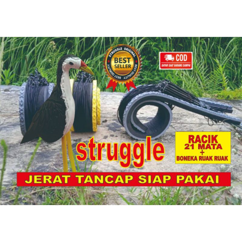 PAKET LENGKAP JERAT RACIK TANCAP (21) + PATUNG BURUNG RUAK RUAK +LONCENG