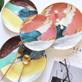 Piring Makan Cantik Keramik Premium Quality 2 Warna Piring Makan Cantik Keramik Premium Quality 2 Warna