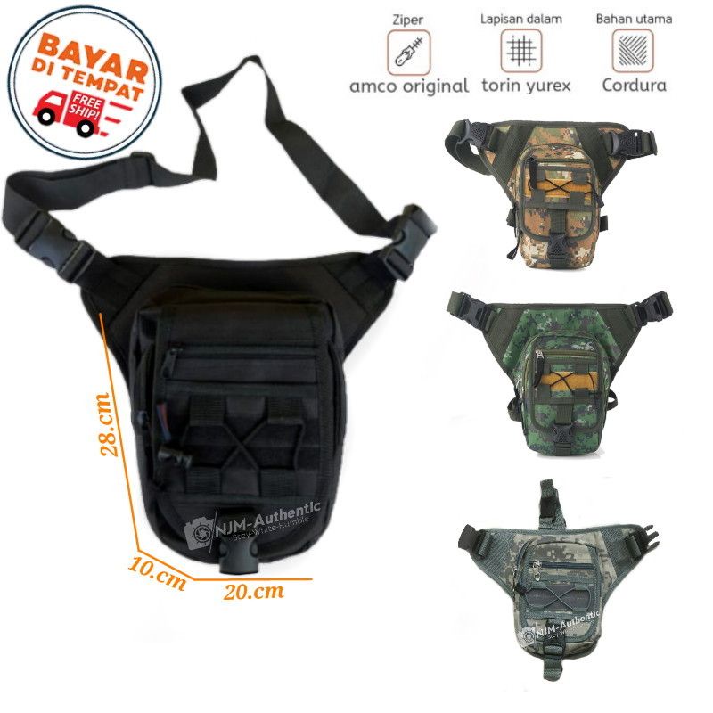 Tas Paha pinggang HP original Gress Army Tactical Tentara Loreng TNI Komando -Tas Pinggang Bahu Loreng Tactical Tas Selempang Army Tactical Pria Tas Kerja Selendang