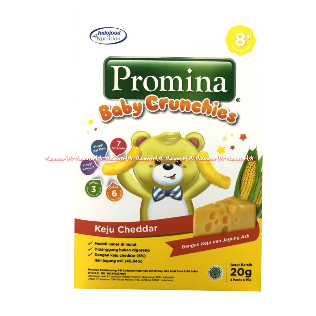 Promina Baby Crunchies Keju Cheddar 20gr Cemilan Snack Bayi