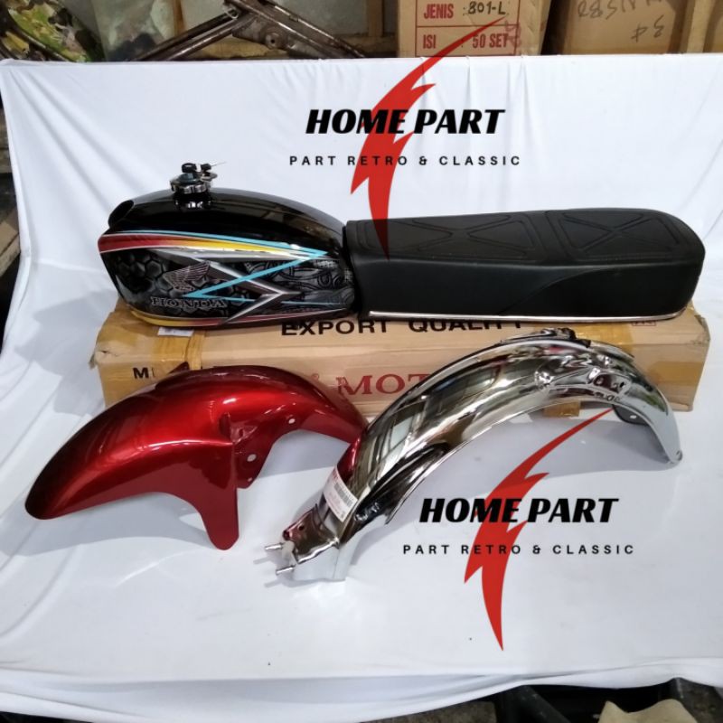 BODY SET CB BODY SET CB 100 CB 125 WARNA HITAM MOTIF