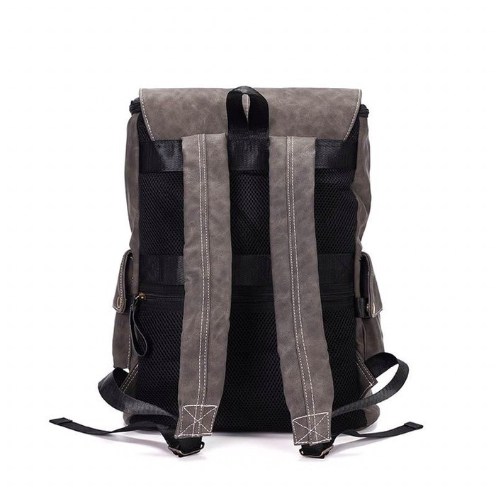 Tas Ransel Kulit Pria Kuliah Travel Men’s Leather Backpack RIHAN