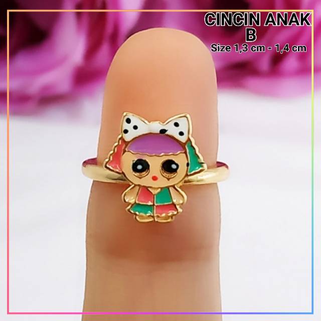 Cincin xuping cincin anak lol karakter lapis emas gold F129