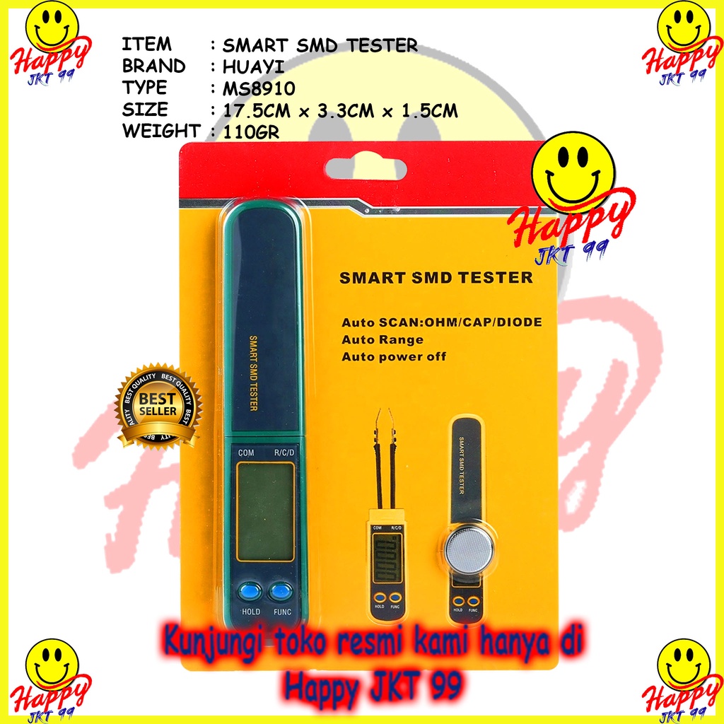 [ HAPPY JKT 99 ] SMART ESR SMD TESTER MASTECH HUAYI MS-8910 MS8910 MS 8910