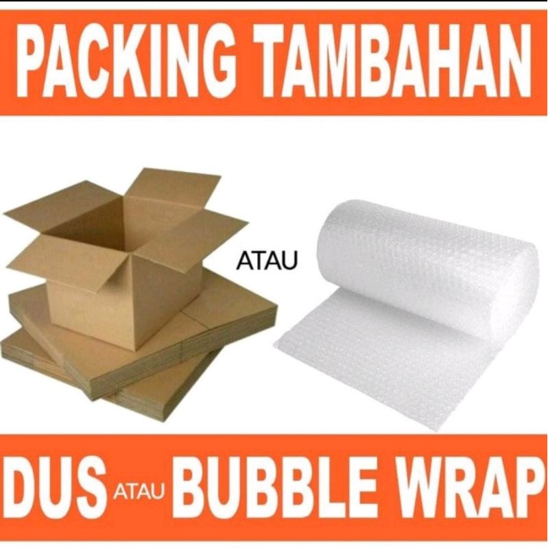 

bable wrap ata dus. di jual khusus untuk yang berbelanja di toko kami untuk tambahan pengaman paking