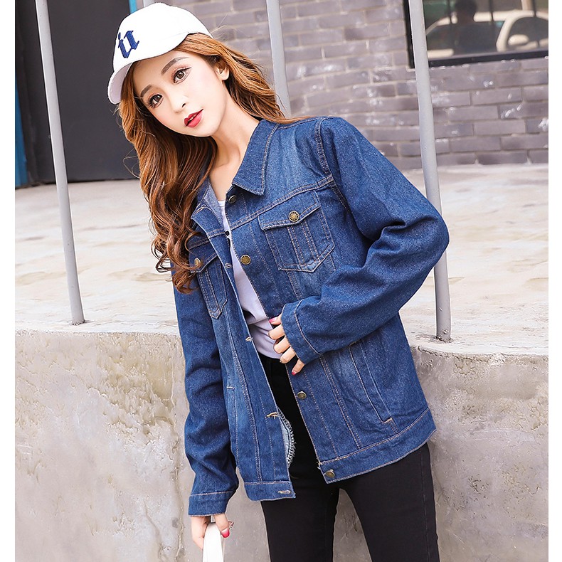 Jaket Jeans Wanita Outer Kekinian Baju Atasan Wanita Jaket Denim Cewek Import Model Korea Terbaru