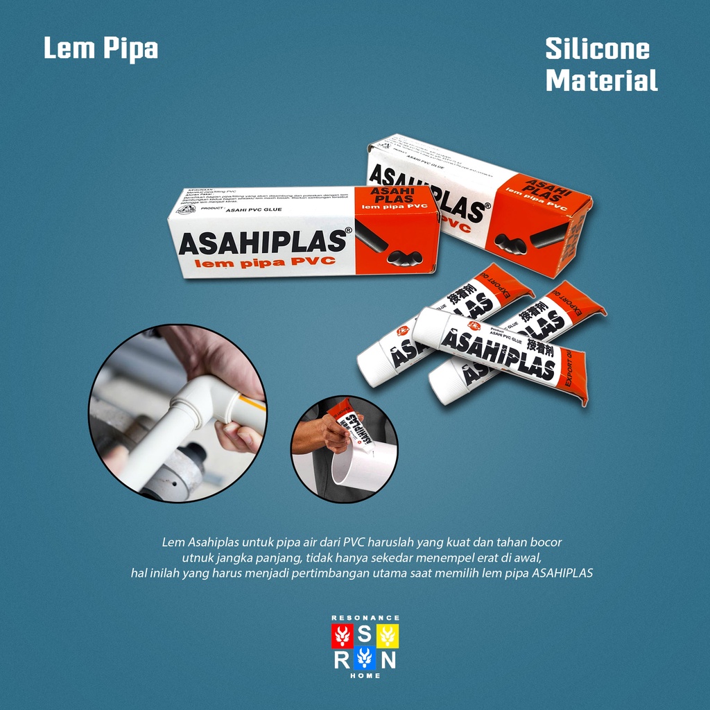 Lem Pipa Paralon PVC Asahiplas Plast Resonance Home