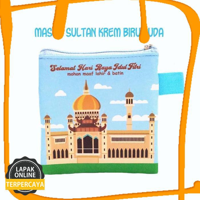 

Big Sale Amplop Lebaran Masjid Sultan Krem Biru Muda Dompet Pouch Amplop Angpao Barang Original