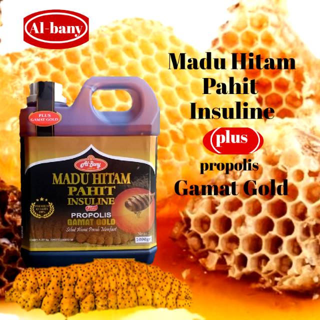 Madu Hitam Pahit insulin plus Gamat nett 1000gr