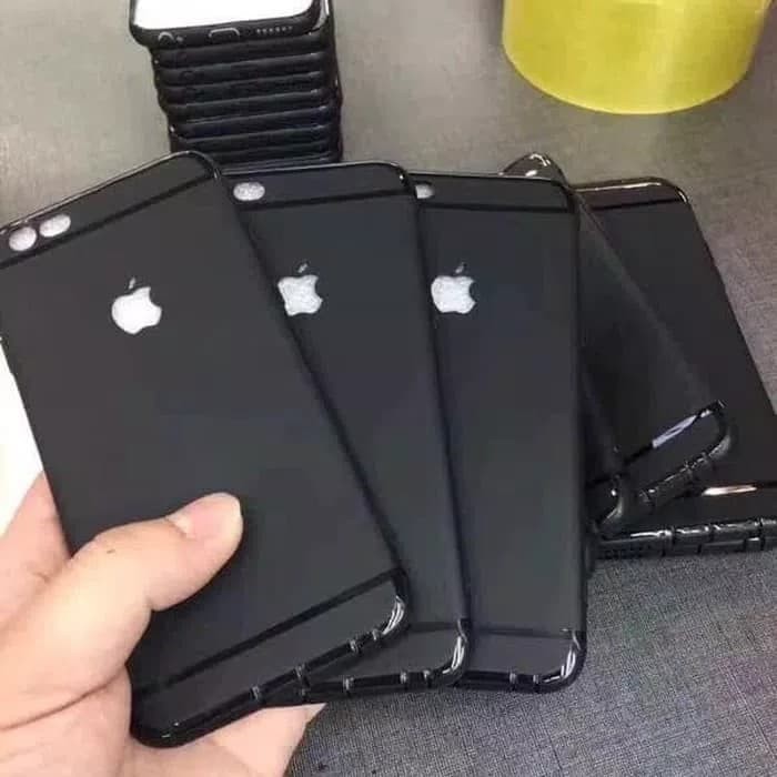 G517Case iphone xr 6 1 inch silikon hitam pekat matte soft case logo apple