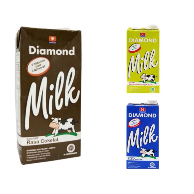 Jual Susu Uht Milk Diamond 1l Rendah Lemak 1000ml Shopee Indonesia