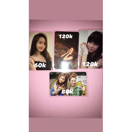 Photocard SNSD (Yoona, Jessica, Tiffany, Seohyun&Hyoyeon) Season Greetings, the boys, Oh, Fly