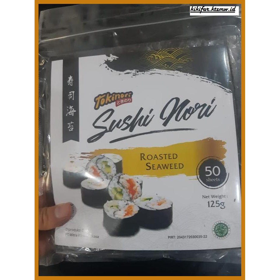 

Makanan-Kering- Tokinori Sushi Nori Halal Rumput Laut Sushi Korea Kimbab 50 Lembar -Aneka.