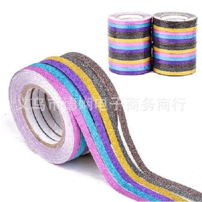 

Unik Tape Isolasi Glitter Motif Warna Polos untuk Hiasan / Prakarya (0.5cm)