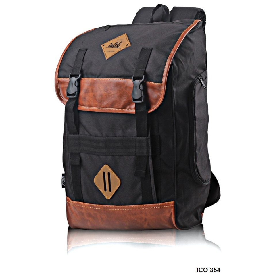 Tas Sekolah Branded Cordura Hitam Laptop – ICO 354