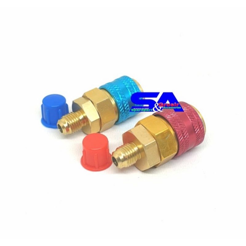 Quick Coupler AC/Nepel Adaptor Isi Freon Ac Mobil R134a