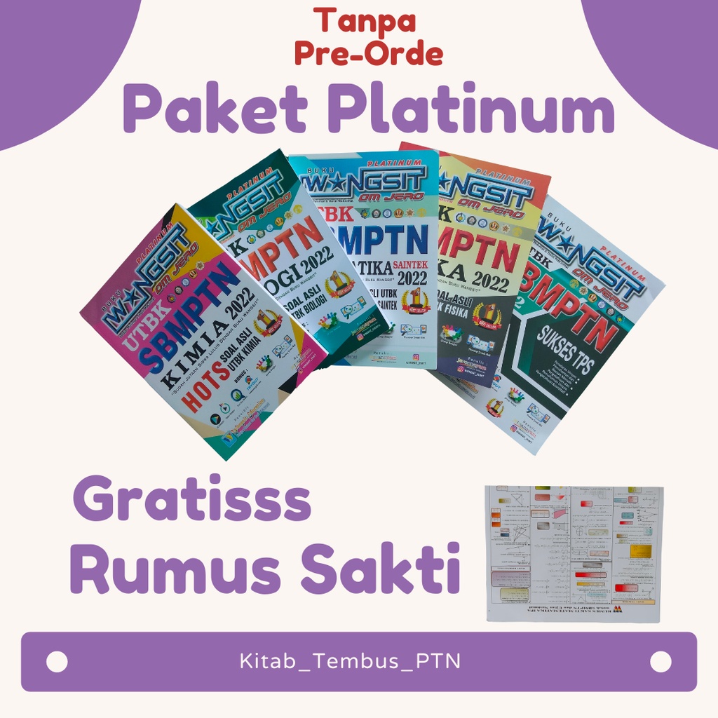 

Buku wangsit om jero UTBK 2022 tanpa pre-order Paket Platinum satu hari langsung kirim