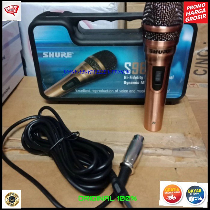 G558 MIC  SHURE KABEL METAL MIK CABLE MIKROPHONE MICROPHONE VOKAL VOCAL KARAOKE AUDIO MUSIK MUSIC SOUND DJ PANGGUNG STUDIO PIDATO CERAMAH ACARA MEETING KAMERA SUPER CARDIOID DYNAMIC PROFESIONAL PRO MICROPHONES LEGENDARY PERFORMANCE PREMIUM BONUS KOPER BOX