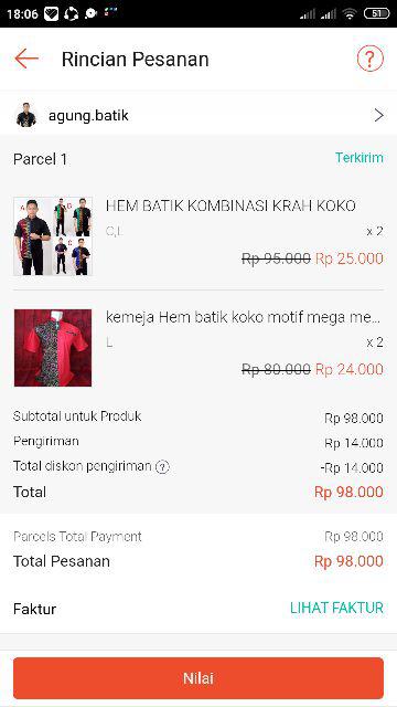 Hem Batik Kombinasi  Krah Koko