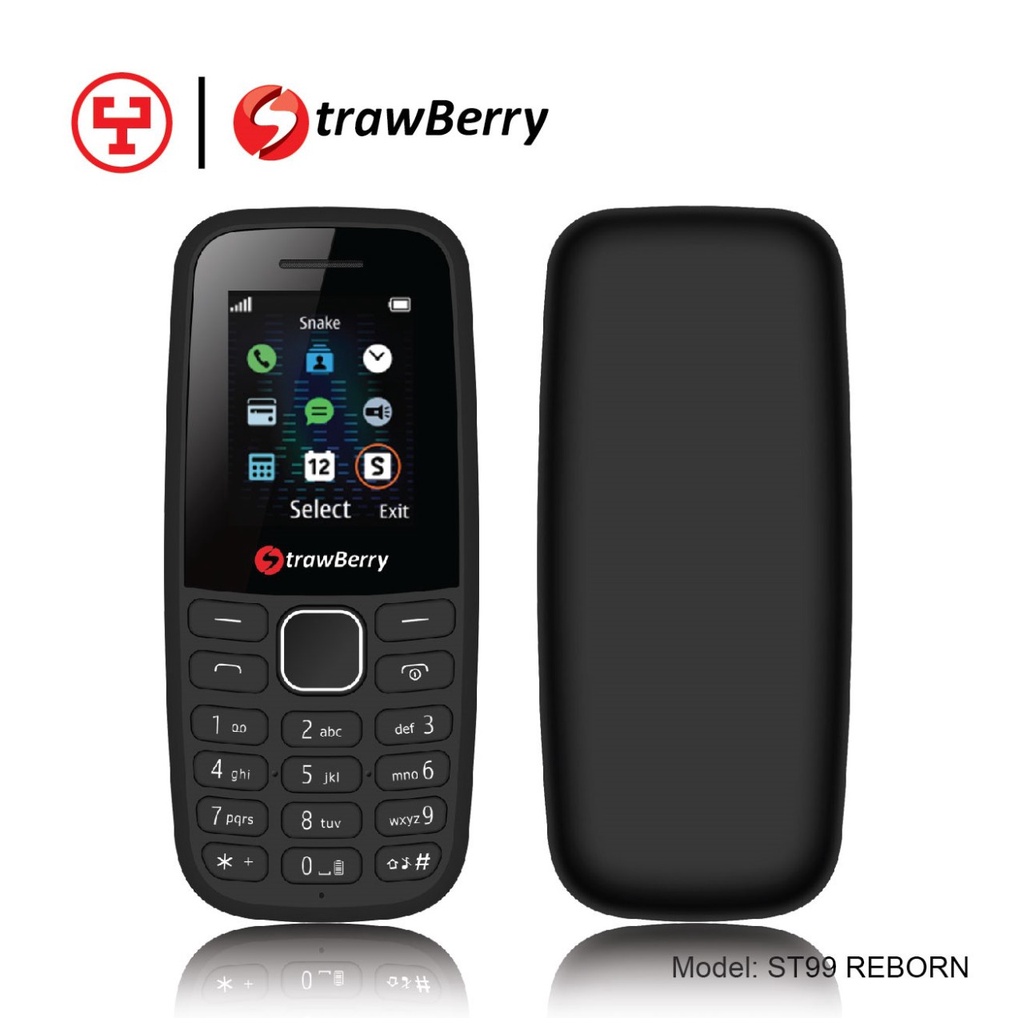 Strawberry ST99 BOMB Reborn Candybar HP Murah Banget Asli HP Jadul Termurah HP Terbaru 2021-Black