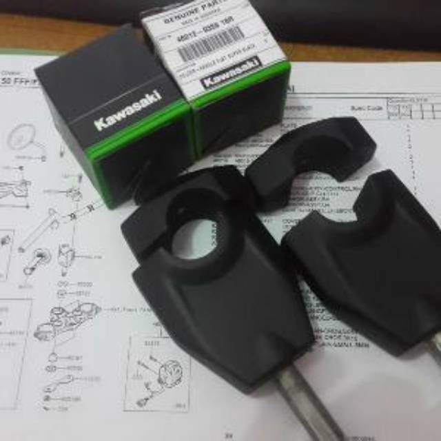 raiser peninggi dudukan stang setang fatbar kawasaki klx dtracker dtraker d tracker new bf se 150 or