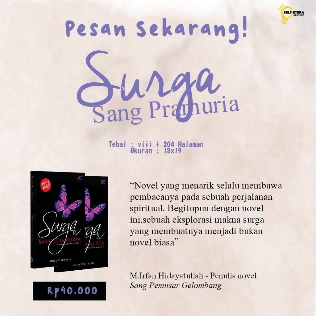 Buku Surga Sang Pramuria - karya Ullan Pralihanta Original