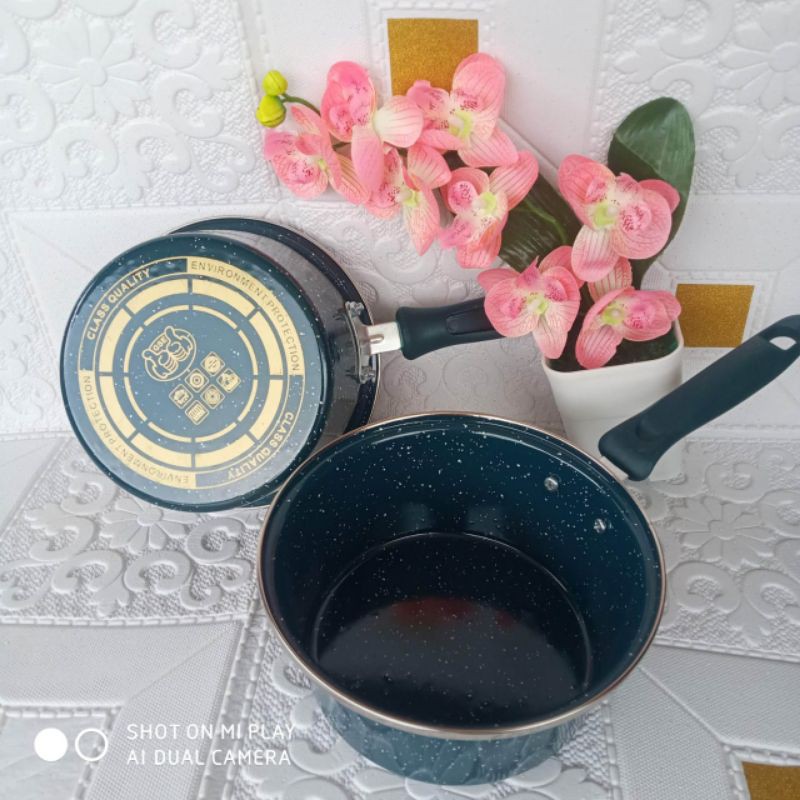 Panci enamel / panci enamel/ panci tebal enamel / panci anti lengket / panci awet, panci murah