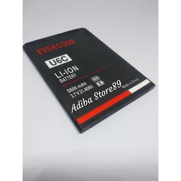 Baterai Batre Evercoss U6C Battery Evercoss Double Power