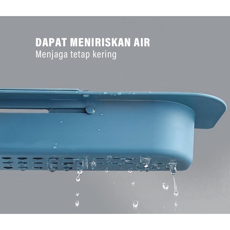 Rak Gantung Wastafel Penyimpanan Spons Cuci Piring Sabun Rak Pengering Drain Rack C27