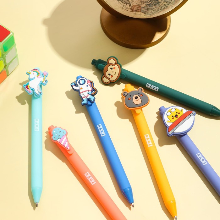 

nn Pen Pena Pulpen Alat Tulis Stationery Lucu Topper Karakter Kartun Unik - Orange Ice Crea