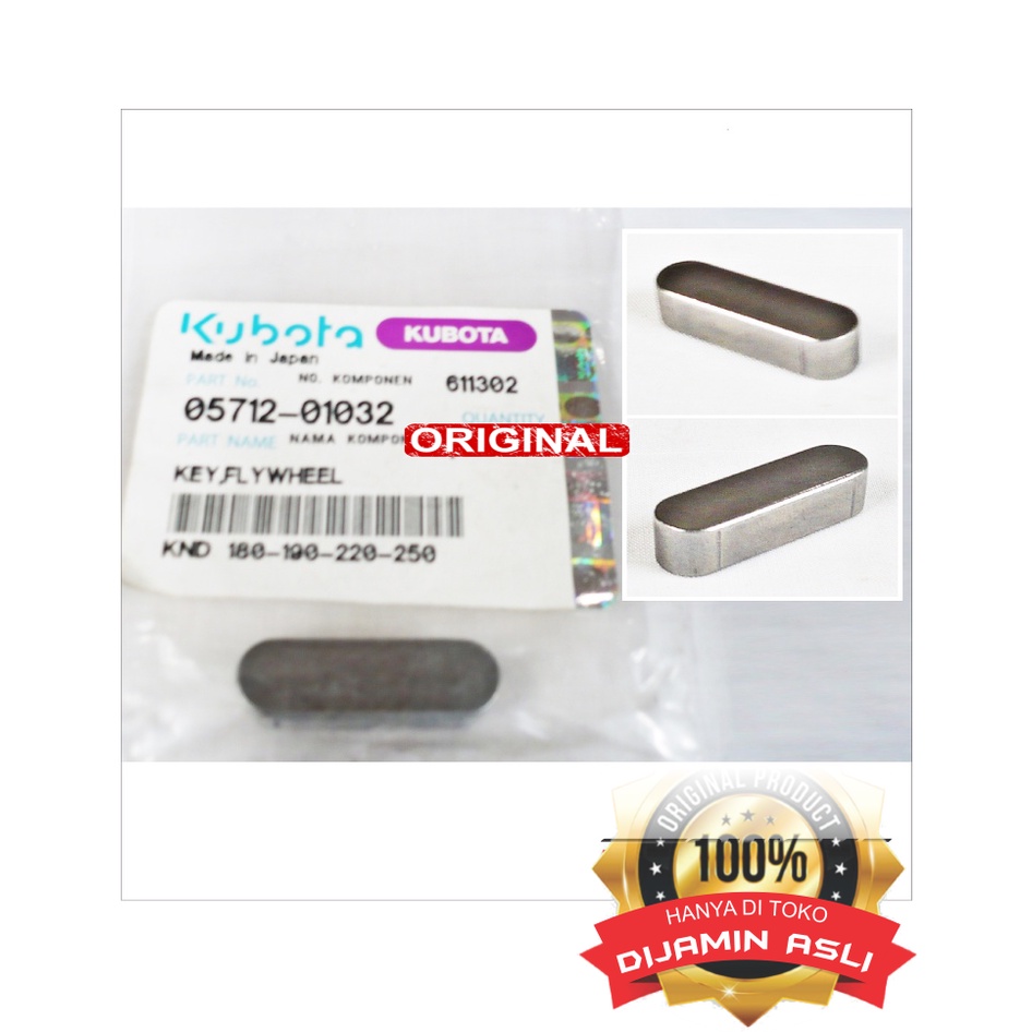 Spie Spi KEY Roda Kruk as FLYWHEEL KND180 KND190 KND220 KND250 PANJANG Original KUBOTA
