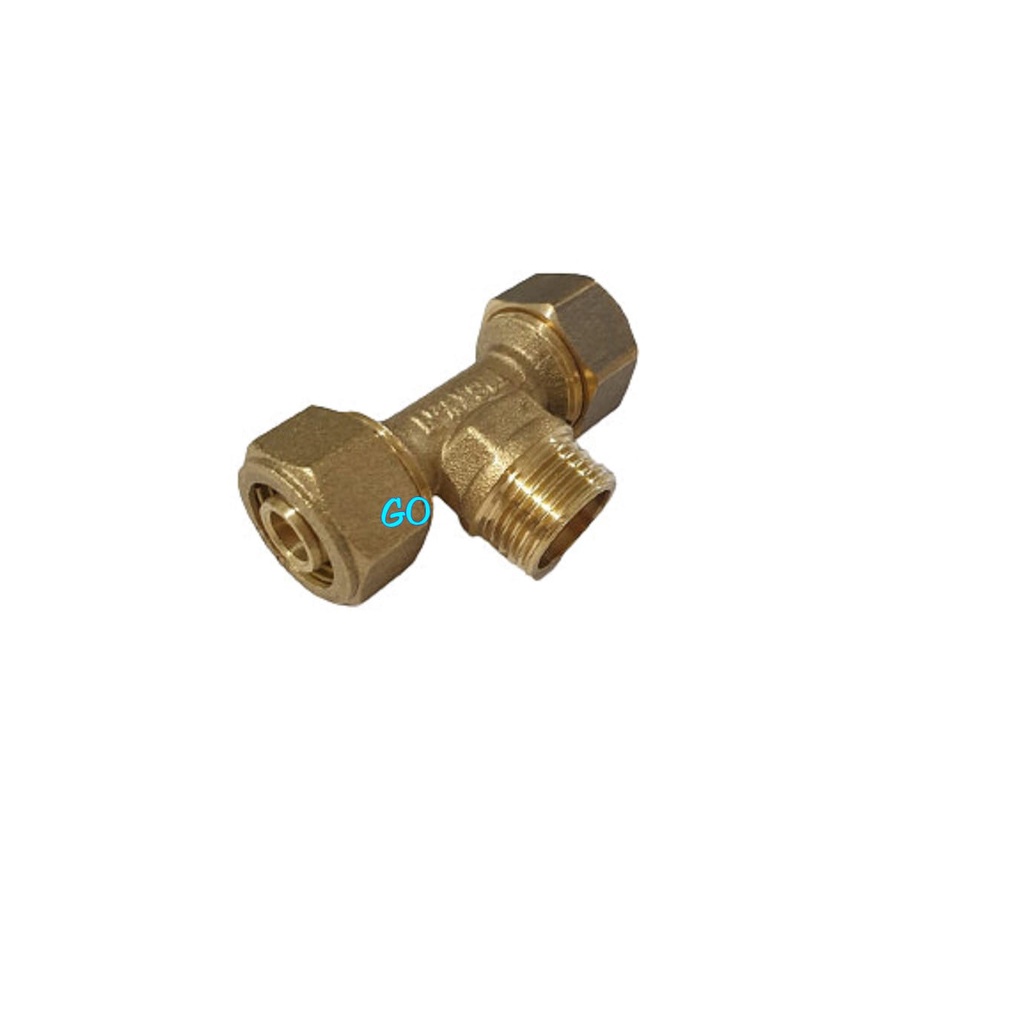 Nepel T Drat Luar Bagus - Tee Drat Luar Kuningan 1/2" Water Heater