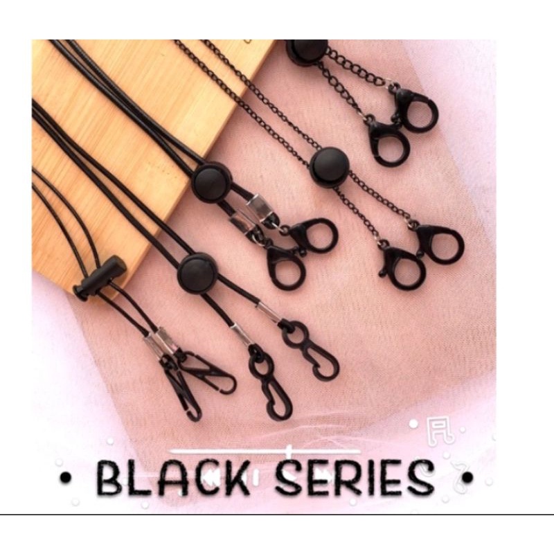 STAP TALI KALUNG MASKER BLACK EDITION