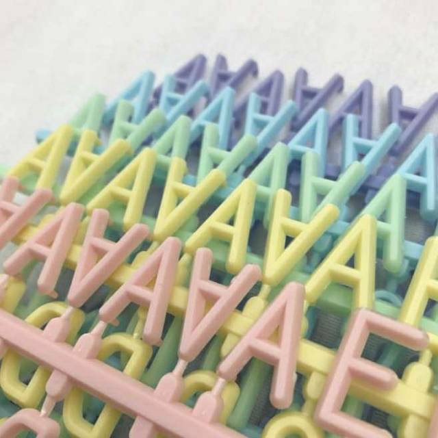 

Colored letter for letter board