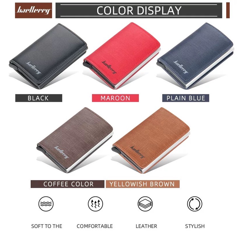 ORIGINAL BAELLERRY K9138 DOMPET KARTU LONTAR FITUR RFID