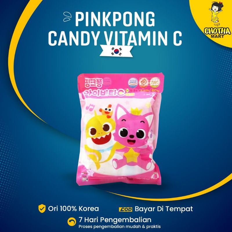 Pinkfong Vitamin C Multivitamin Candy Permen Made in korea Baby shark