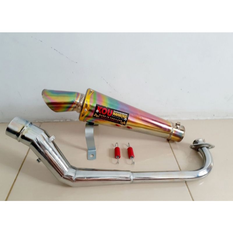 Knalpot racing kou blue bunglon tipe metic beat fi mio j mio sporty mio soul beat street