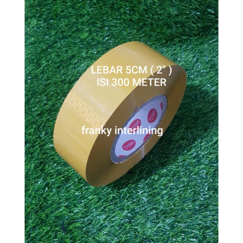 

LAKBAN ISOLASI JUMBO LEBAR 5CM ( 2" ) ISI 300 METER PER ROLL