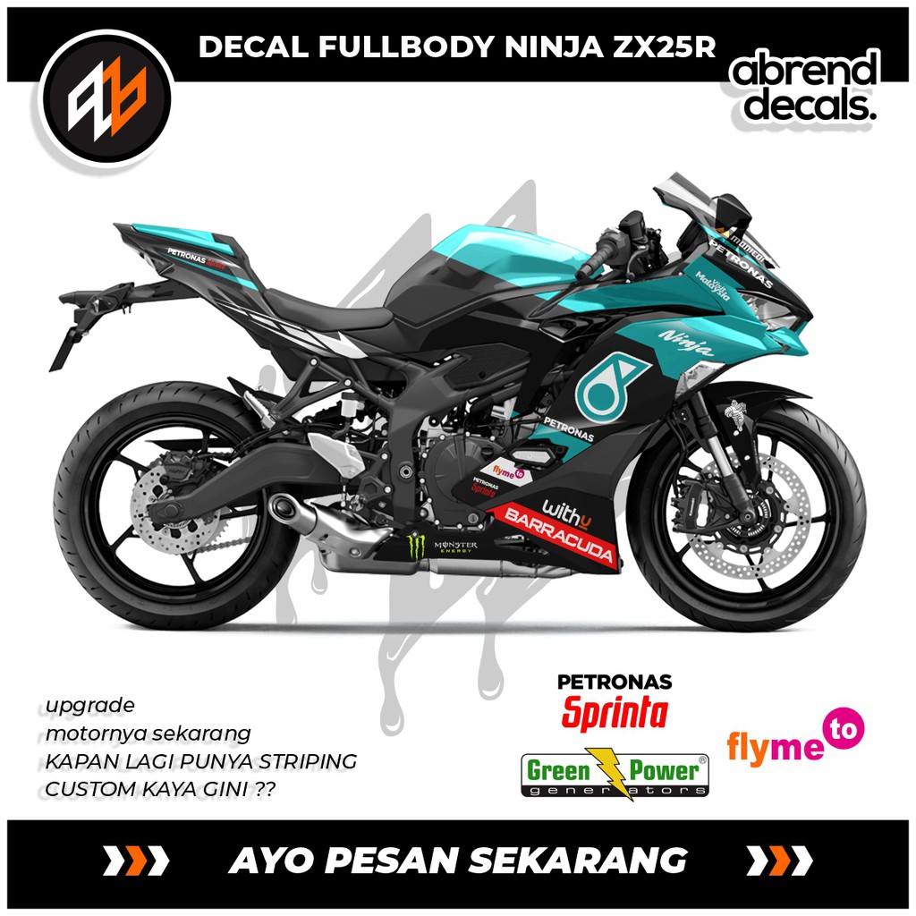 DECAL FULLBODY NINJA ZX25R PETRONAS / STIKER NINJA ZX25R PETRONAS / STIKER PETRONAS / STIKER ZX25R