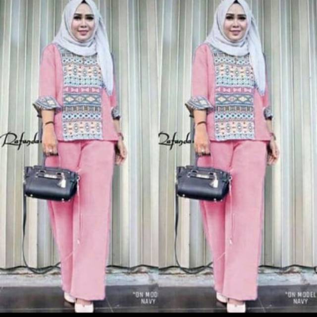 Setelan Wanita Celana Kulot Songket Bagus