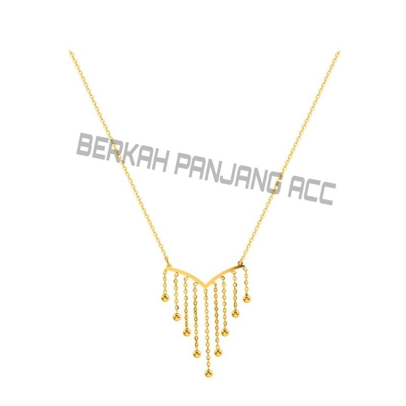 KALUNG TITANIUM ANTIK TIRAI 0281P DESAIN SUPER ELEGAN  KOREA PERHIASAN ANTI KARAT DAN ANTI LUNTUR