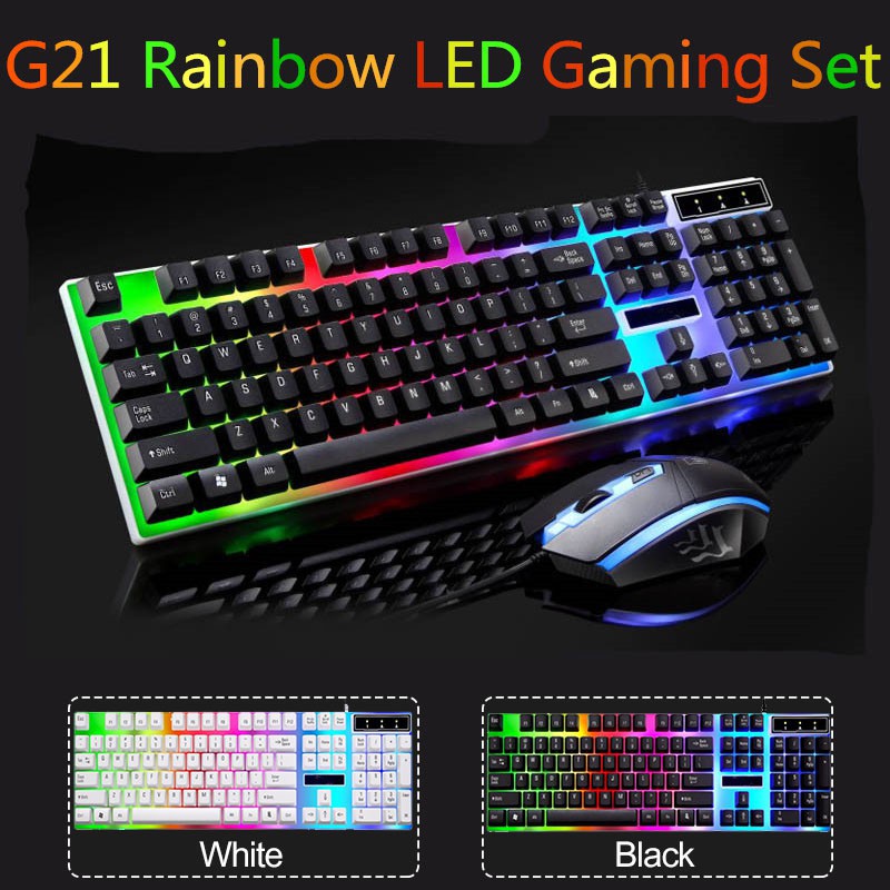 Paket Keyboard dan Mouse RGB Gaming/Set Gaming Mouse dan Keyboard USB Cable RGB keyboard gaming