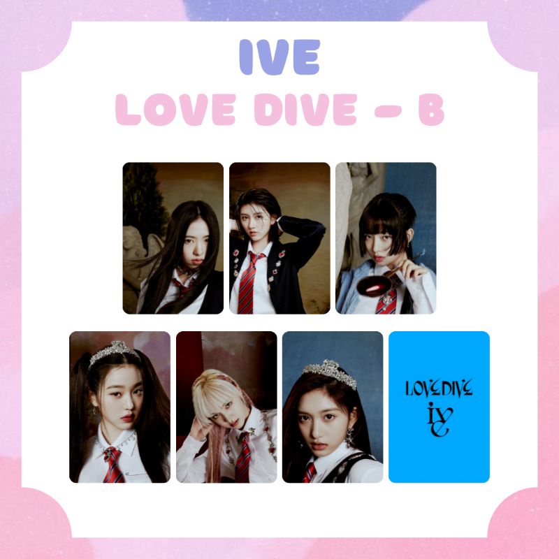 [IVE] IVE PHOTOCARD LOVE DIVE YUNJIN GAEUL REI WONYOUNG LIZ LEESEO ‼️BACA DESKRIPSI‼️