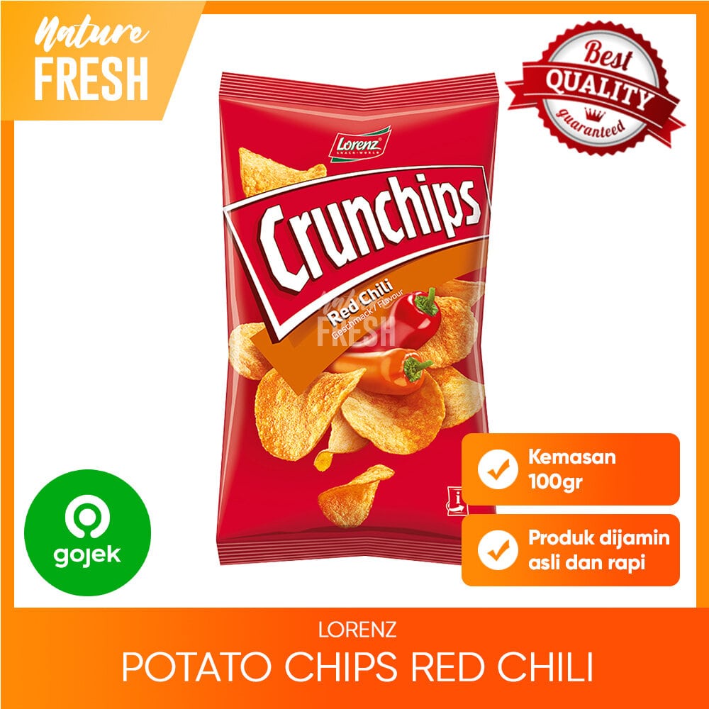 Lorenz Crunchips Potato Salted / BBQ / Paprika /  Cheese &amp; Onion / Red Chili 100gr