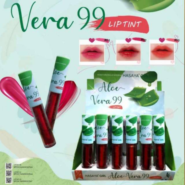 [ ECER/BPOM ] LIPTINT HASAYA GIRL ALOEVERA 99%