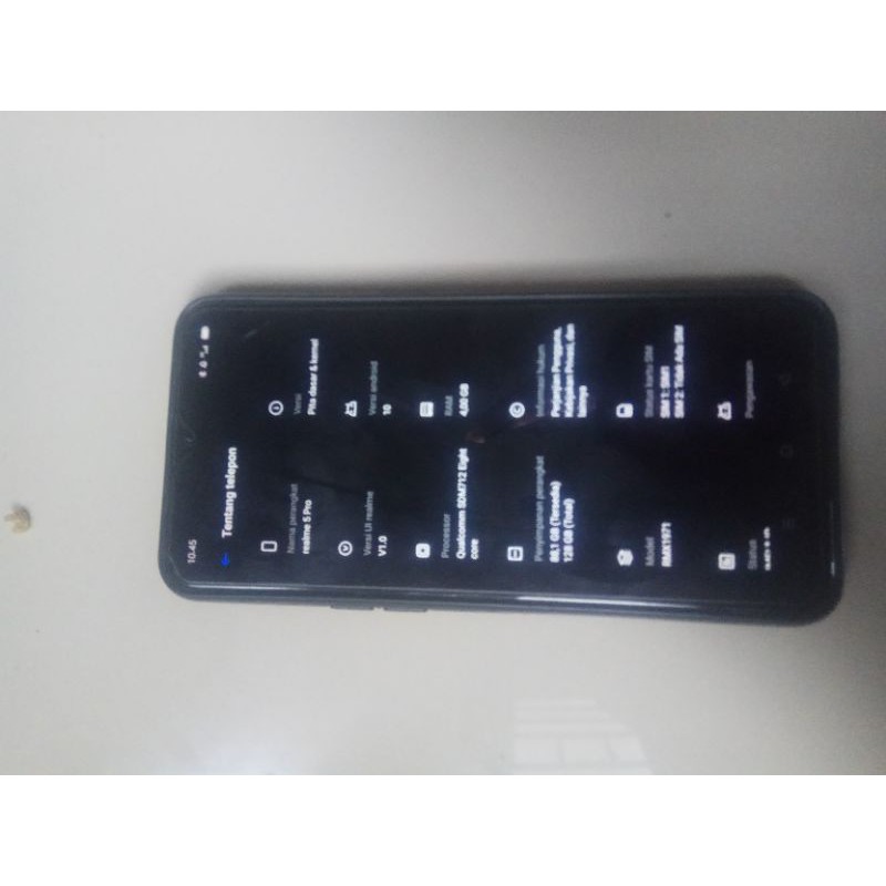 Realme 5 Pro 4/128 seken hp+charger bawaan (ori)