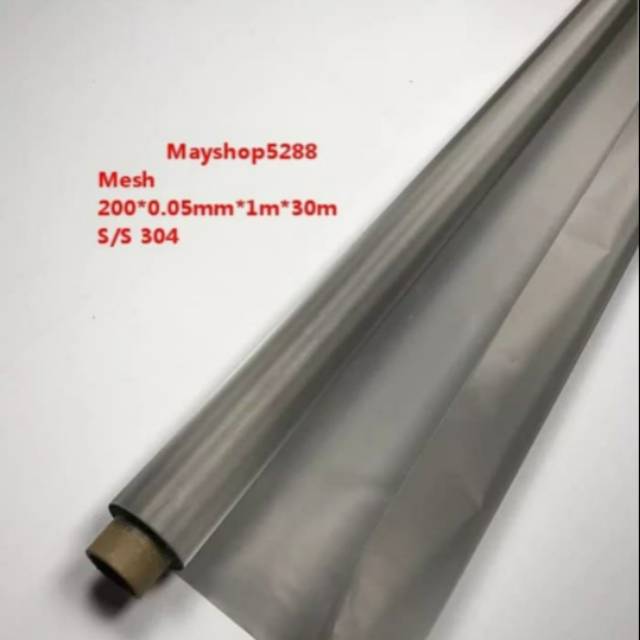 Saringan Stainless 304 Mesh 200*0.05mm Perroll Wiremesh Stainless Steel 304