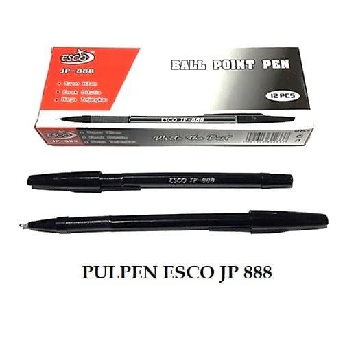 

Pulpen / Pena ESCO Ballpoint pen JP 888 Hitam Murah - 1 lusin