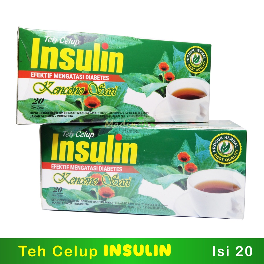 Teh Celup INSULIN Mengatasi Diabetes Asli Herbal Kencono Sari