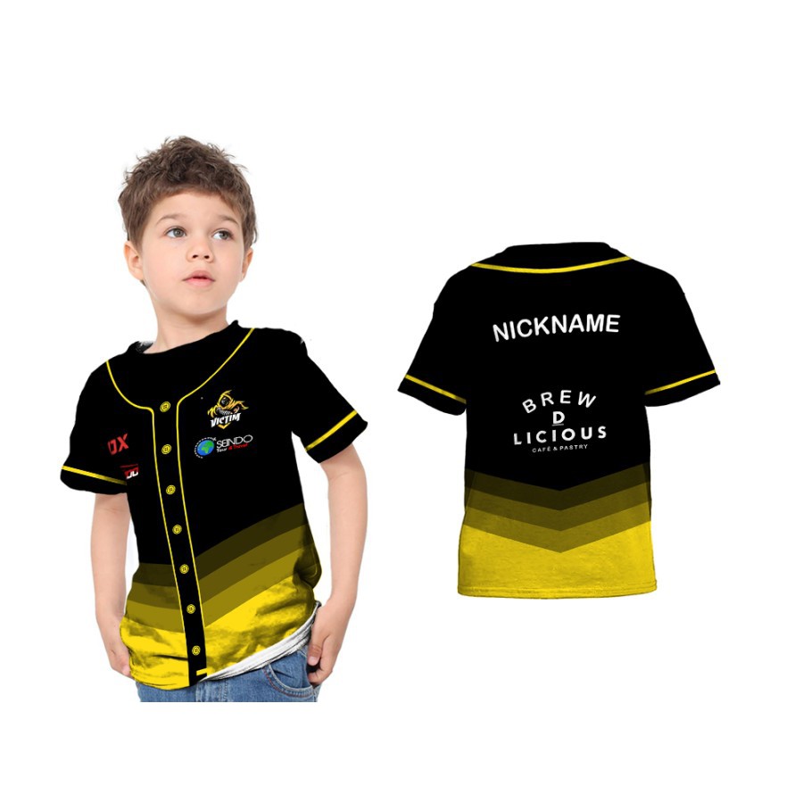 Kaos Baju Anak Jersey Victim Esport 2021 PUBG Fullprint Custom